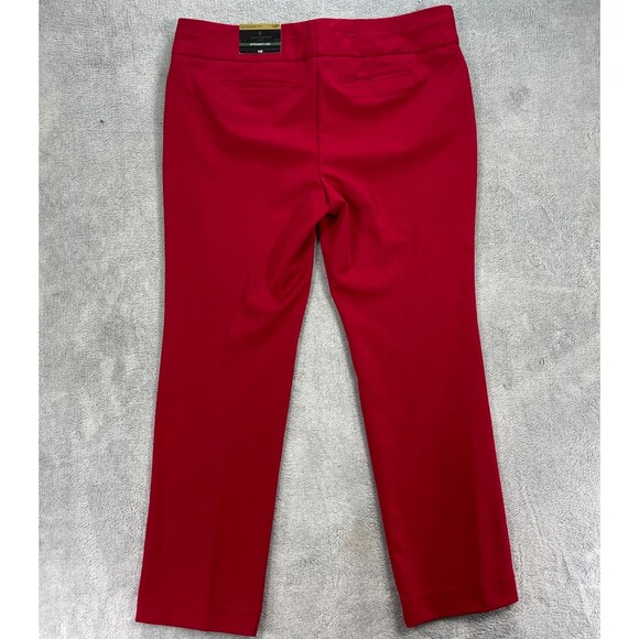 Worthington Dress Pants Women 14 Petite Red Stretch Modern Fit Formal Trousers - Picture 4 of 14